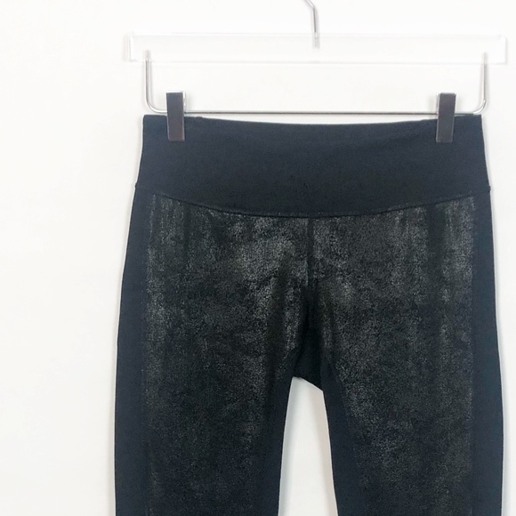 Zella Faux Suede Coated Black Legging Small - Picture 3 of 3